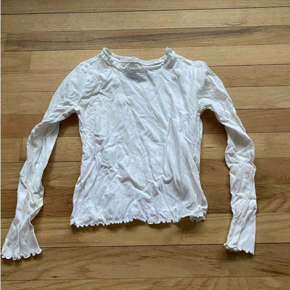 The Children's Place White Spring Top Ruffle Edge Detail